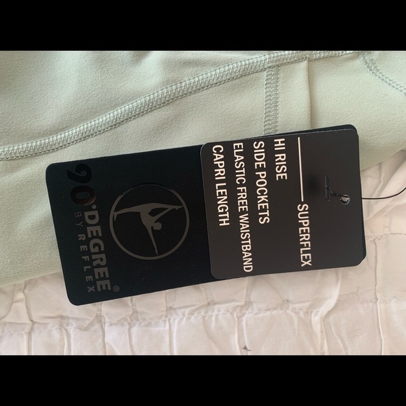 Superflex High Waist Leggings - 90 DEGREE BY REFLEX - Mint Green - Picture 3 of 6